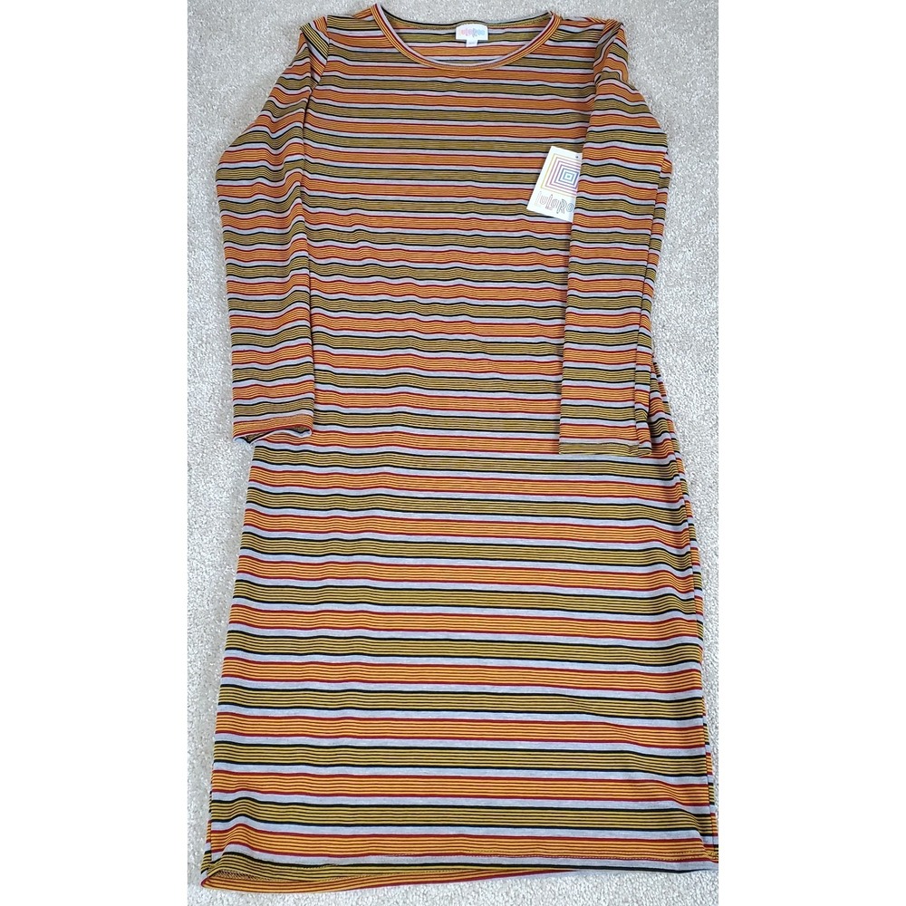 LULAROE Debbie Dress Women's Size XS Striped NWTGS Stretchy